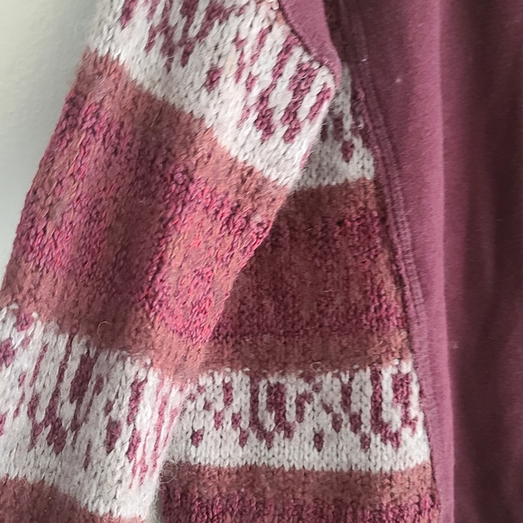 Free People Red Cotton Boyfriend Cardigan - Size M - Picture 2 of 8